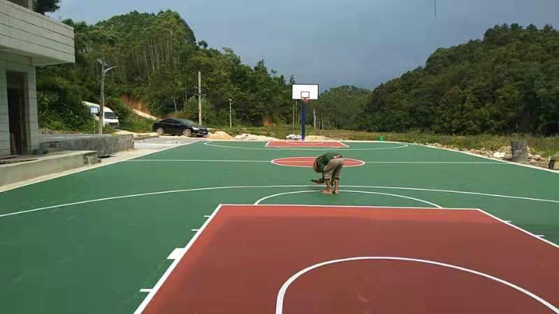 北流平政鎮石腳隊塑膠籃球場項目-【玉峰體育】