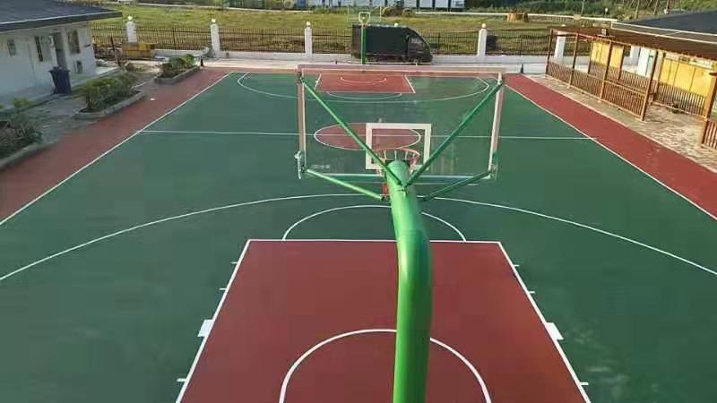 中國中鐵雒容段項目部籃球場地-【玉峰體育】