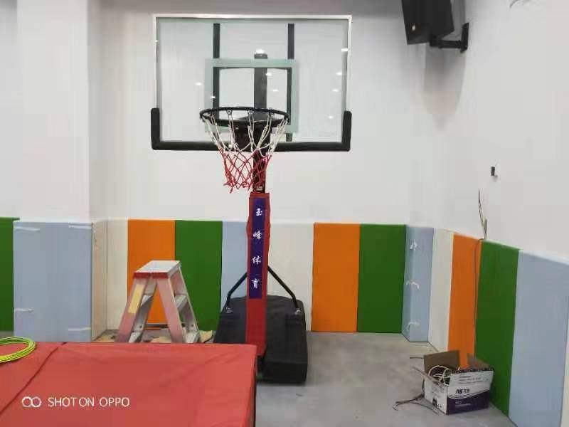 南寧職業技術學院兒童籃架安裝-【玉峰體育】