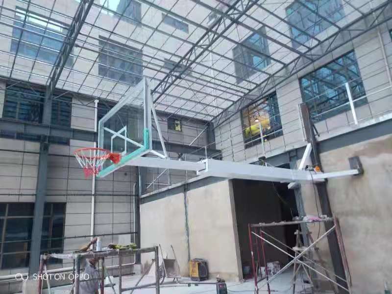 桂林師范出版集團電動升降籃球架項目-【玉峰體育】