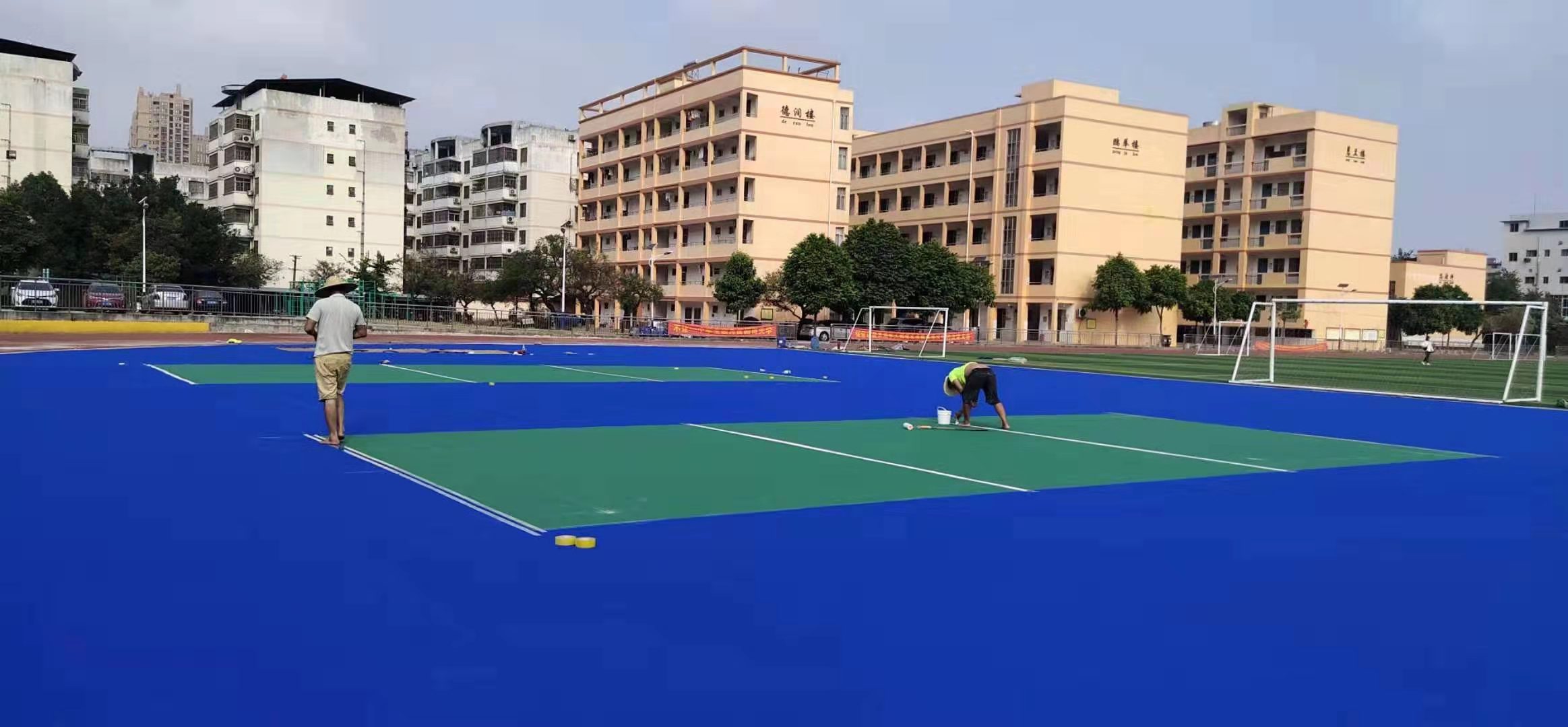 南寧四十四中丙烯酸排球場項目-【玉峰體育】